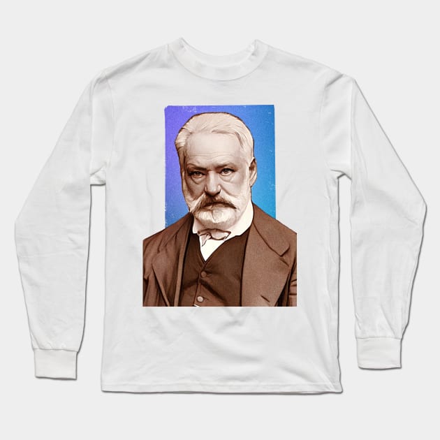 French Writer Victor Hugo illustration Long Sleeve T-Shirt by Litstoy 